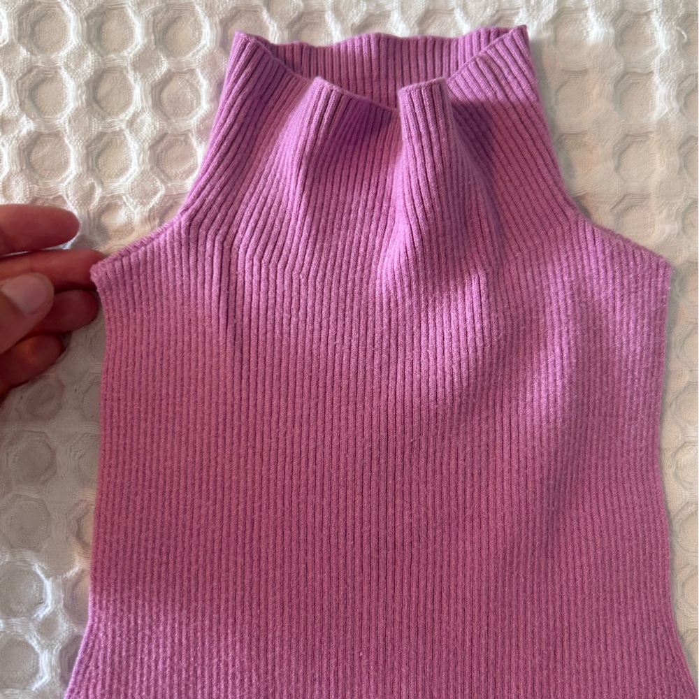 Maeve Lavender Ribbed Knit Top - Picture 3 of 4